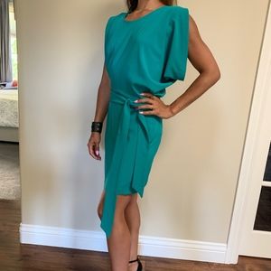 Green Open Back Cocktail Dress